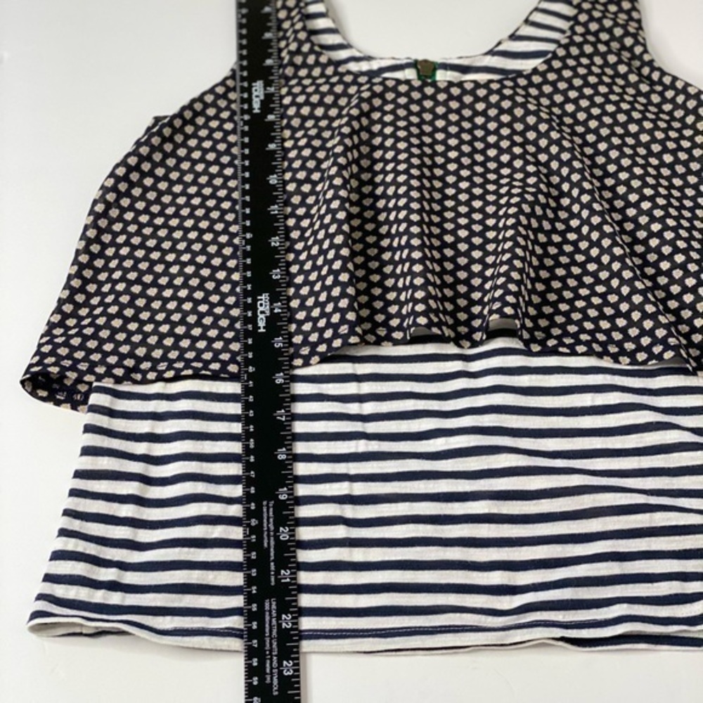 Anthropologie Meadow Rue Navy & White Tank - Picture 5 of 7